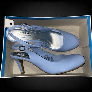 Comfort Plus by Predictions Light Blue Slingback Heels Size 8